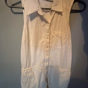 Sleeveless Cream Jumpsuit